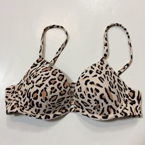 Shade and Shore Leopard Print Bikini Top